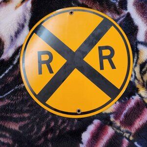 Railroad Crossing 8" Metal Sign
